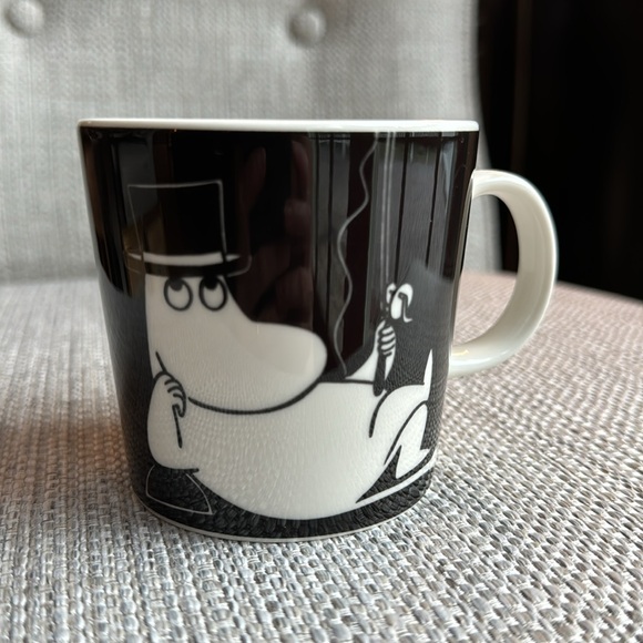 Vintage Arabia Finland Moomin Characters Mug "Muumipappa-Musta Momminpappa-Blk” - Picture 9 of 9